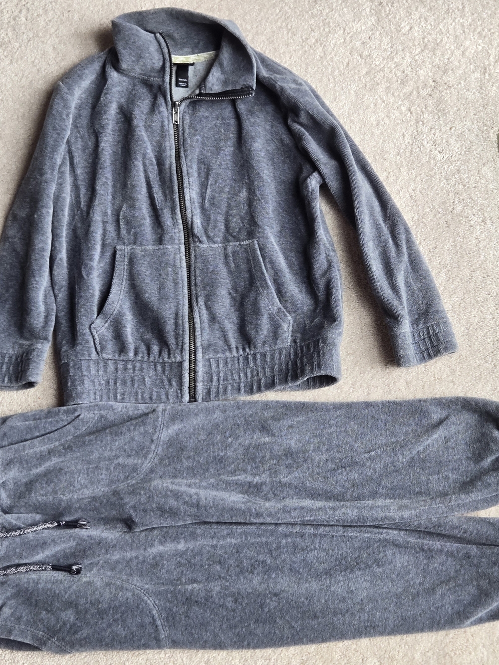 art class Gray Kids Zip-Up Pajama Matching Set